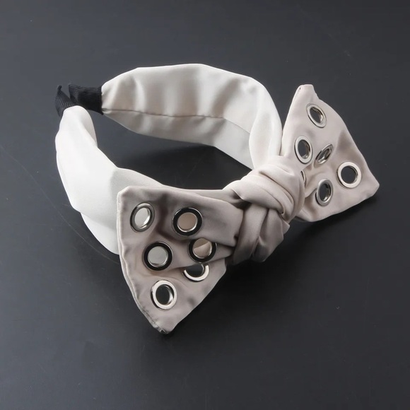 Beige Grommet Headband - Picture 1 of 13